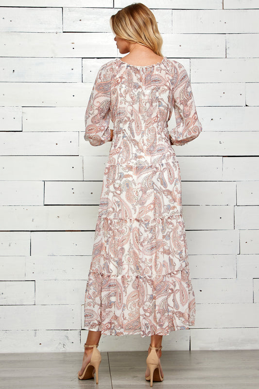 Figueroa & Flower Print Tiered Maxi Dress