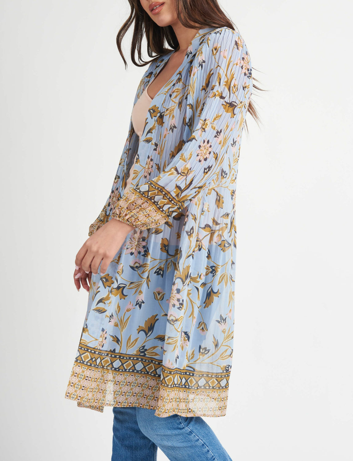 Dr2 Floral Kimono Cover-Up Cardigan