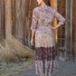 Figueroa & Flower 3/4 Sleeve Mixed Print Maxi Dress
