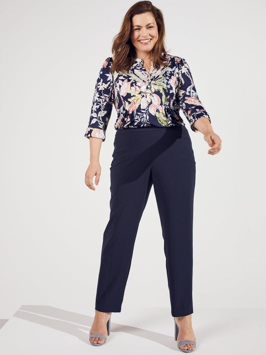 Pull On Tummy Control Pants With L Pockets -Tall Length Plus
